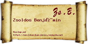 Zsoldos Benjámin névjegykártya